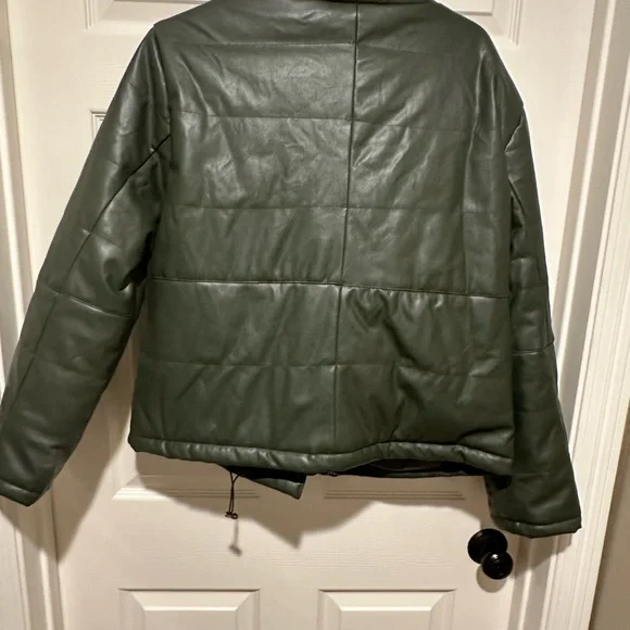 POMANDER PLACE Olive Faux Leather Ralph Jacket from TUCKERNUCK - Picture 6 of 9